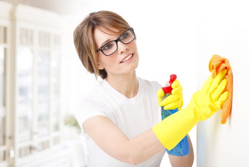 Bathroom cleaning during tenancy cleaning in central London