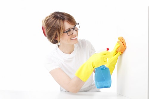 Completed carpet cleaning service with professional equipment