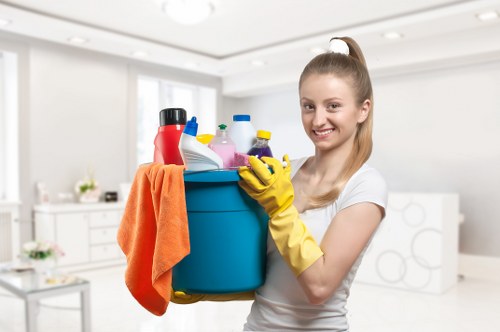 Final property clean before handover in W1S