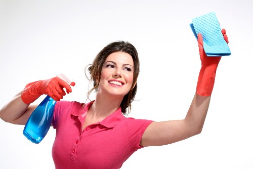 Professional carpet cleaning equipment in a central London business space